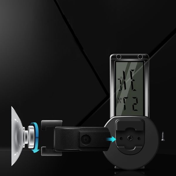 

digital lcd thermometer hygrometer temperature sucked type hygrometer for reptiles chameleon terrarium fish tank refrigerator