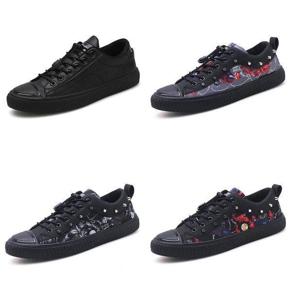 

ytracygold fashion men casual shoes pu leather sneakers men flats vulcanized shoes outdoor zapatos de hombre black zapatillas