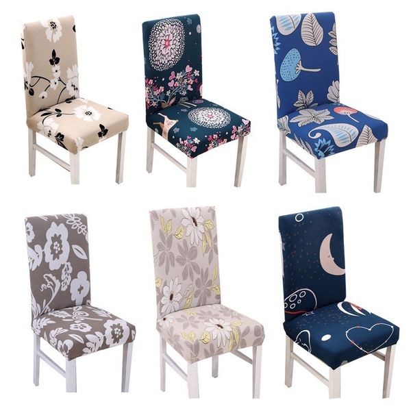 

removable dining room slipcover spandex kitchen floral chair cover elastic seat cover for banquet wedding l office 1pc