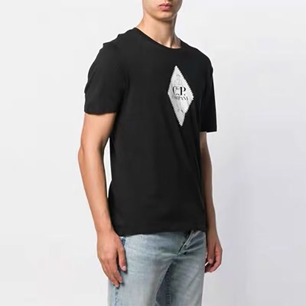 

20ss cp company mens designer t shirts off diamond print brand tshirt mens designer shirts luxurious cotton women t-shirt, White;black