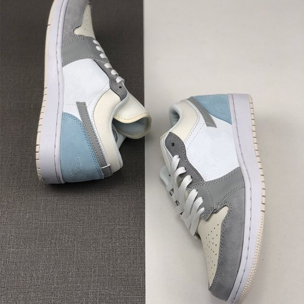 

1 paris jumpman 1s low mens basketball shoes for women light khaki noble pink designer men shoes sneakers trainers chaussures size 36-45