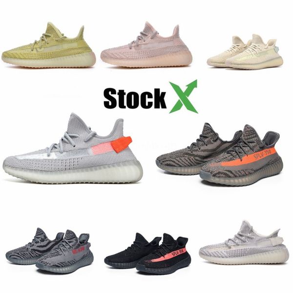 

2020 kanye west 35 0 desinger running shoes trainers zebra static black bred cream white sesame outdoor v2 sports sneakers #qa354