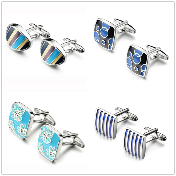 

shirt cufflinks 6 style mix ale cufflinks paintting fashion cuff links for mens wedding business gift jewelry, Silver;golden