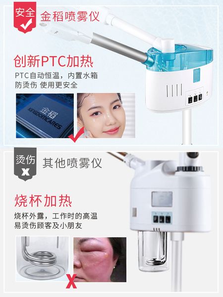 

golden rice and cold sprayer face steamer double spray beauty instrument household water replenisher nano sprayer face beauty salon