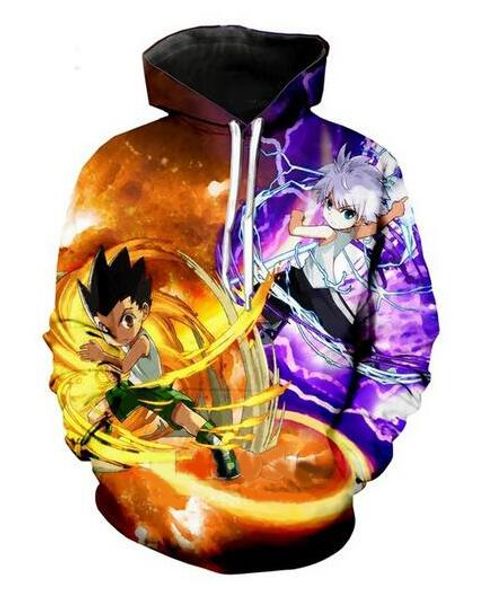 

new fashion harajuku style 3d printing hoodies hunter x hunter men women autumn and winter sweatshirt hoodies coats bwq0236, Black