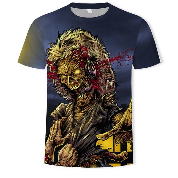 

comic devil 3d number printing мужская одежда шею с коротким рукавом t жалость, White;black