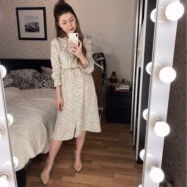 

лето шифон женщины платье повседневный сладкие женщины цветочные печати платье для девочек bow сыпучие хлопок длинные платья полный рукавом, Black;gray