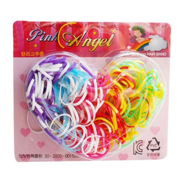 

горячие девушки детей цвета конфеты хвостик волос кольцо младенца тонкая elastic rubber band детский головной убор аксессуары, Slivery;white