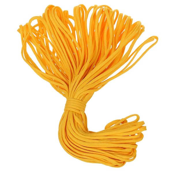 

100ft 7 strand 550 выживание paracord выживания в лесе парашюта шнур lanyard тип iii - желтые палатки и приюты