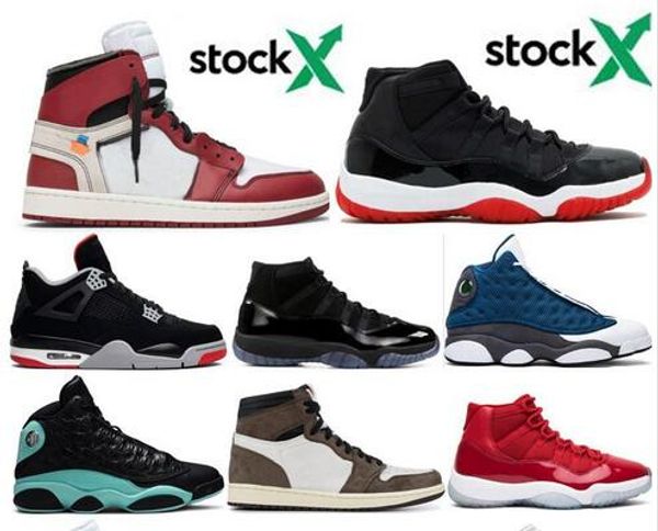 

11 men 11s bred metallic silver concord basketball shoes 1 1s travis scotts 4s white ceme island green 13 sneakers sport shoes with box