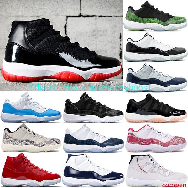 

new jumpman 11 11s men basketball shoes bred 2019 concord snake skin light bone navy cap and gown space jam heiress sneakers trainers