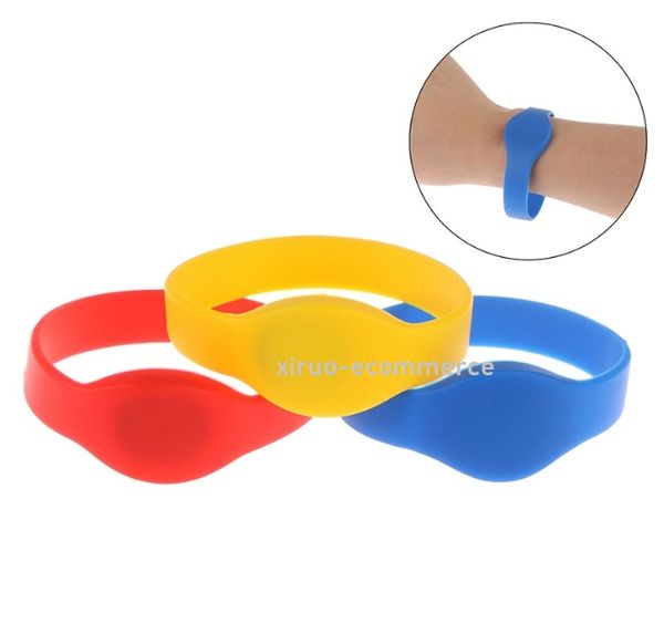 1000 шт. 13.56 МГц FM11RF08 MF 1K S50 RFID Браслет силиконовой барасии Braconewstband Brightband NFC Wristband Card Card Writ Band Control Control Card Blue