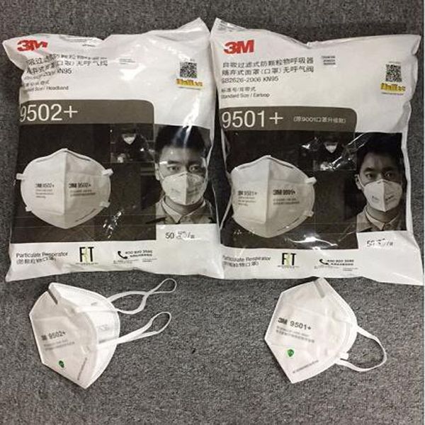 

freeshipping компанией dhl 3м kn95 9501+/9502+ маски kn95 лицо фильтр маски анти-пыли и анти-смога тч2.5 респиратор