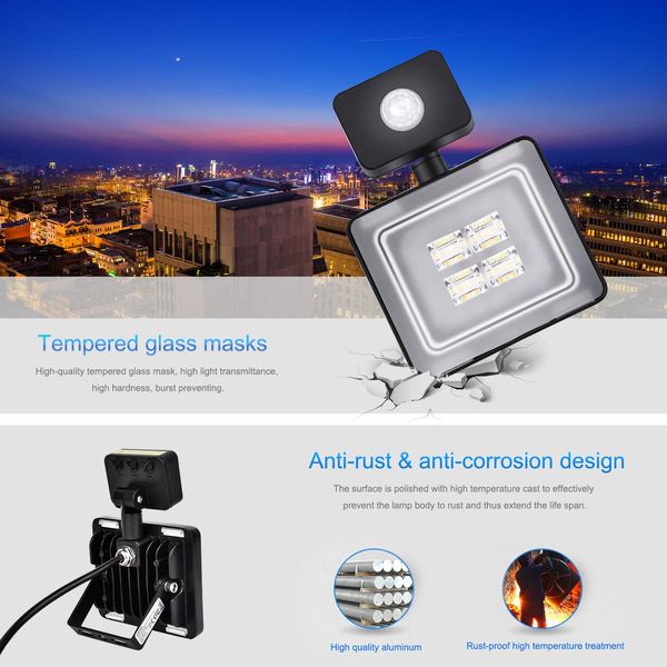 

outdoor waterproof led infrared sensor light human body induction intelligent automatic home doorway corridor night light led floodlight