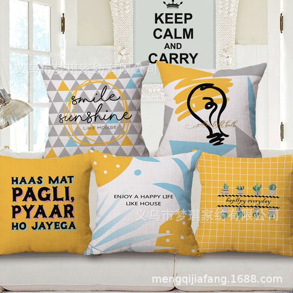 

fashion concise hold cotton pillow case automobile sofa back cushion cushion northern europe air pillow factory