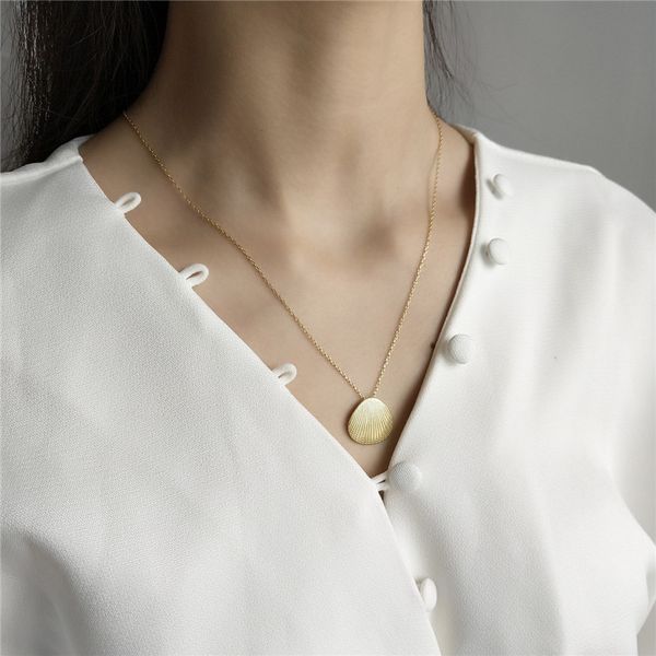 

inzatt real 925 sterling silver minimalist shell necklace for fashion women accessories trendy birthday gift fine jewelry 2019
