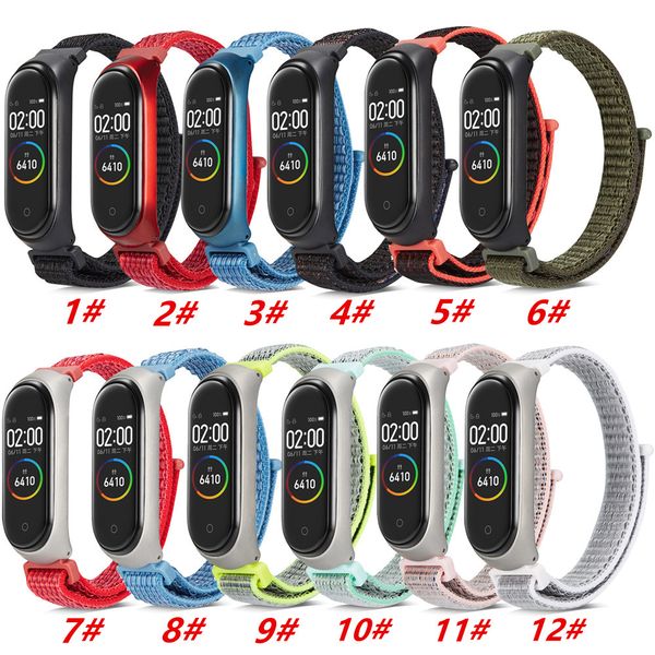 

nylon loop replaceable bracelet for xiaomi mi band 3 sports wristband breathable strap for xiaomi miband 4 smart watch accessories