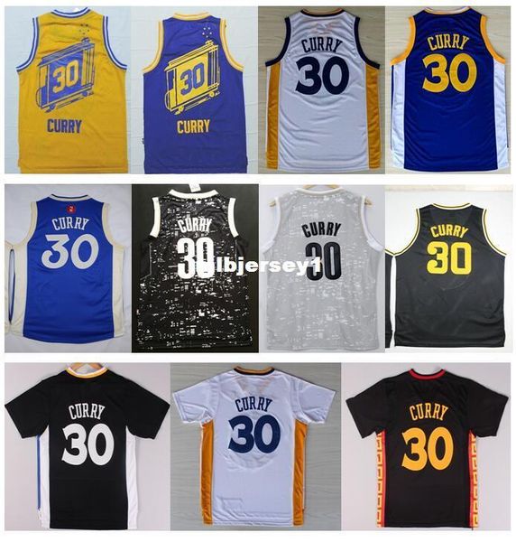 

new #30 s sc jersey 2016 stitched blue white black new material embroidery basketball jerseys ncaa college, Black;blue