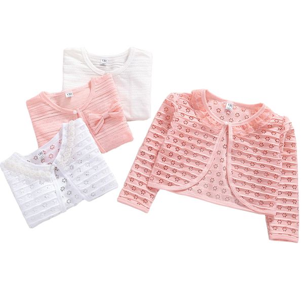 

summer girls jacket long sleeve thin shawl cardigan short coat girl sun clothing children outerwear girls cape shawl dq948, Blue;gray