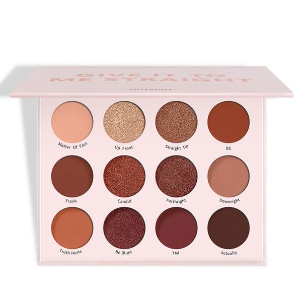 

12-color pearlescent glitter eye shadow palette long-lasting shiny matte eye shadow beauty make up set cosmetics tools hot