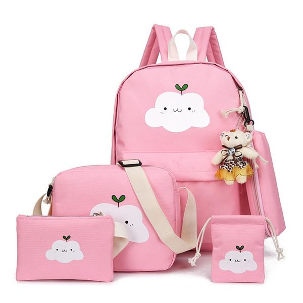 

5pcs children school bags set girls boys cute backpack cartoon school bag kids satchel knapsack mochila