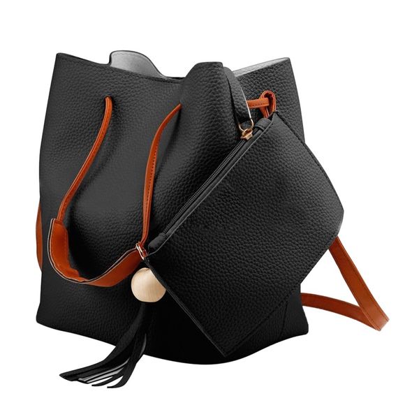 

women tassel purse messenger bags shoulder bag handbag set tote satchel crossbody bags morrales para mujer sac #yj