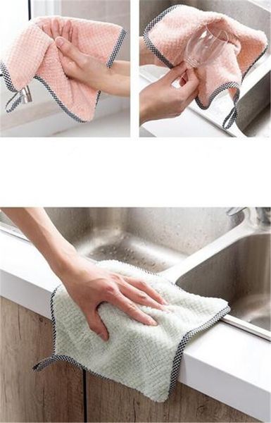 

garden super absorbent clean cloth cleaning wiping rag dish towel home kitchen towel sink wipe coral fleece cleaning towels