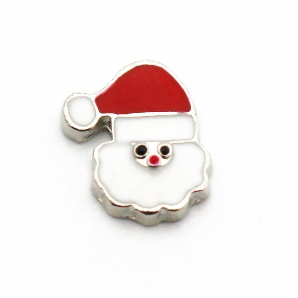 

new arrive 20pcs/lot halloween santa claus alloy floating charms living memory floating lockets charms for diy accessory, Bronze;silver