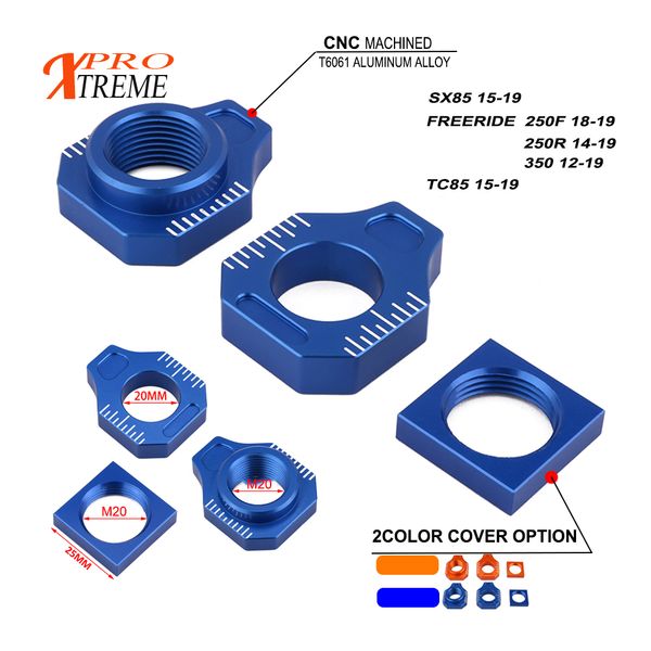 

cnc blue rear axle block chain adjuster for husqvarna tc85 85tc tc 85 2015 2016 2017 2018 2019
