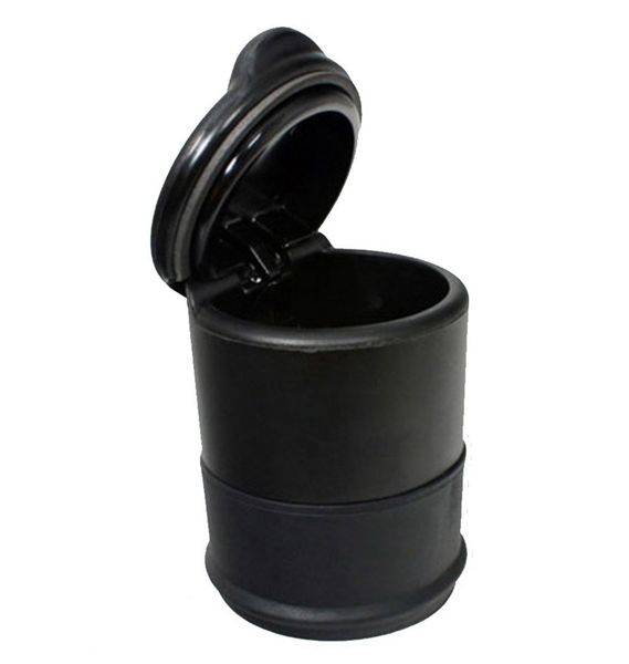 

black cigarette self extinguishing ashtray portable travel home car auto holder