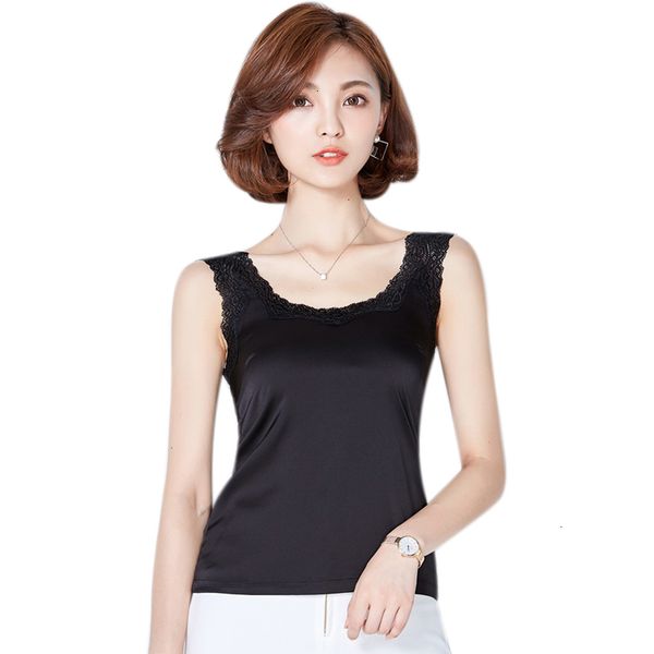 

tank tank lace 2019 silk women shirt casual camis sleeveless blusa summer crop clothes black gray beige vest, White