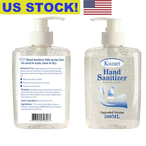 

us stock 300ml travel portable hand sanitizer gel anti-bacteria moisturizing liquid disposable no clean waterless antibacterial hand gel