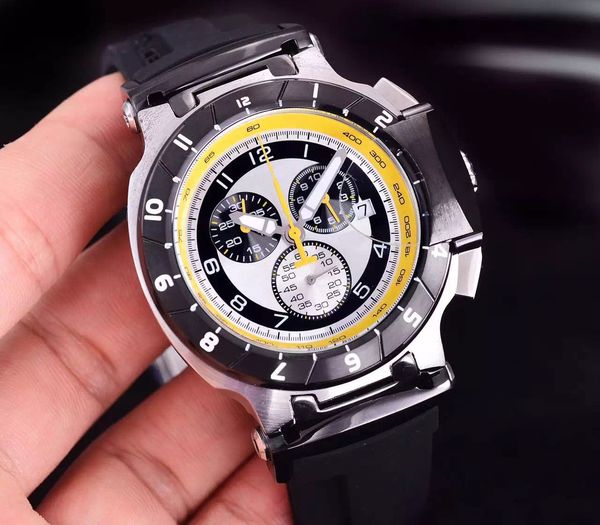 

wholesale t048 round t-race white limited edition star 1853 chronograph quartz japan rubber strap men watch wristwatches mens watches, Slivery;brown