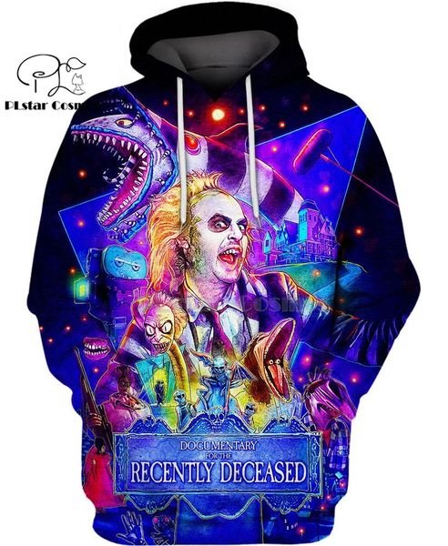 

plstar cosmos beetlejuice mischievous ghost 3d hoodies/shirt/sweatshirt winter autumn funny long selvee harajuku streetwear, Black