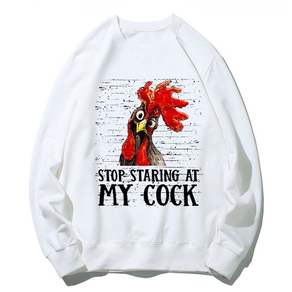 

hooded sweatshirt sed staring at my cock men's clothing 2019 cute crazy chicken long sleeve casual hoodies, Black