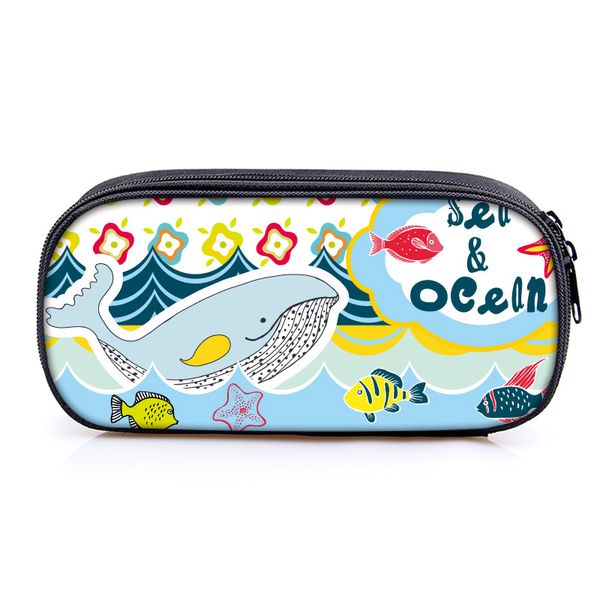 

beach creatures print cosmetic bag korean style women makeup bag pouch toiletry waterproof makeup organizer case necessaire