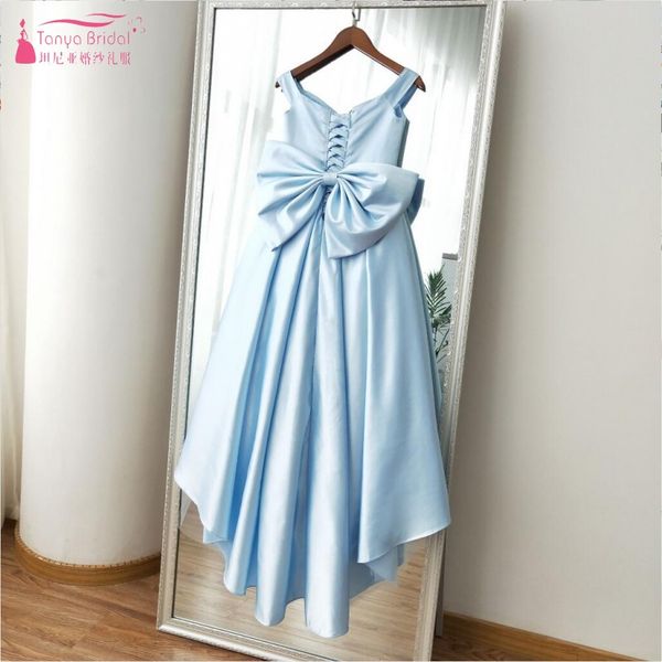 

платья небесно голубой цветок девочек с плеча fancy симпатичные high low первого причастия платье 2018 детские платья день рождения zf078, Red;yellow