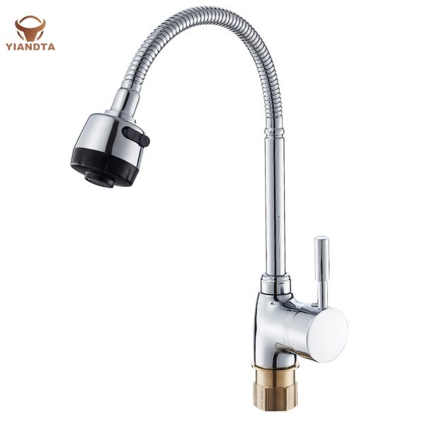

universal rotating three-way and cold faucet kitchen sink faucet