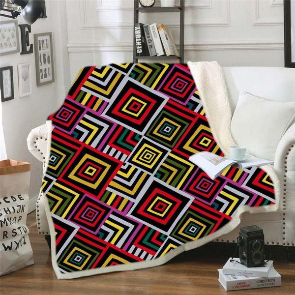 

3d digital printing plaid blanket couch quilt cover travel bedding outlet velvet plush throw fleece thicken blankets bedspread