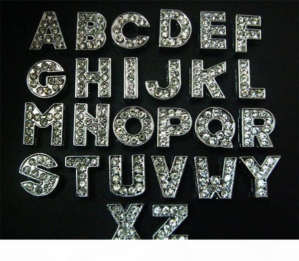 

104pcs много a-z кристалл письмо плавающего подвесок для стекла живой памяти locket заключений ювелирных изделий компонентов, Bronze;silver