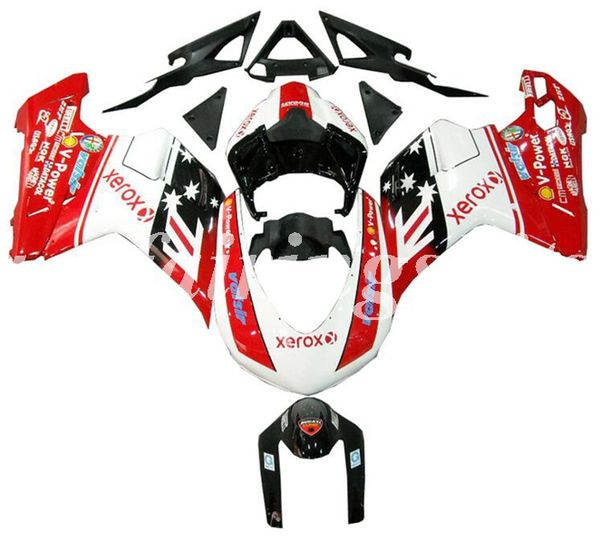 

4 gifts new abs full fairings kits fit for ducati 848 1098 1198 1098s 1098r evo 2007 2008 2009 2010 2011 2012 custom red white black