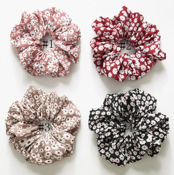Women Girls Daisy Floral Elastic Ring Hair Ties Accessories
