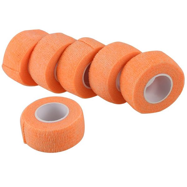 

6 pcs first aid medical self-adhesive elastic bandage gauze tape (orange, 2.5cm