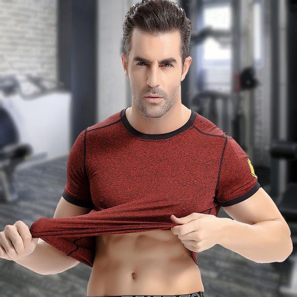 

mens summer gyms casual t shirt crossfit fitness bodybuilding muscle male short sleeve t-shirts cotton clothing d g, Black;blue