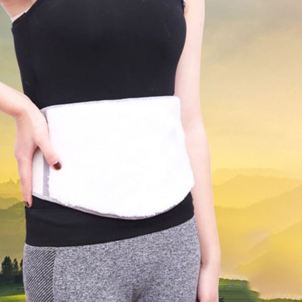 

quality cashmere thermal protection lumbar back belt waist support winter thick belts brace double banded adjustable, Black;gray