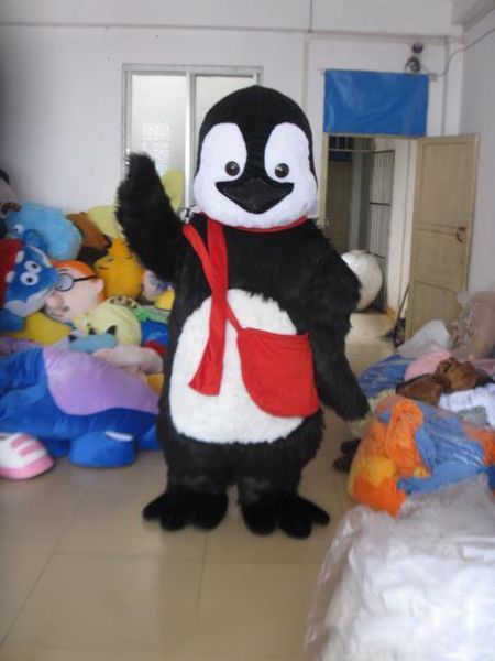 

2019 brand new mascot black penguin mascot costume character costume mascot costume, Red;yellow