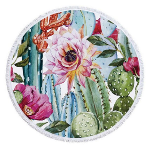 

cactus flower series microfiber beach towel sport yoga blanket swimming bath towel