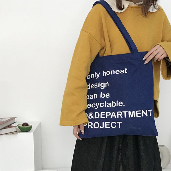 

raged sheep shopping bag one shoulder canvas cloth bag girls school women large capacity beach eco folding grocery