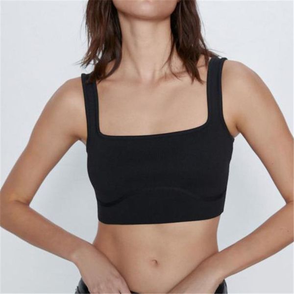 

women cool black tank vest bare midriff sleeveless t-shirt 2020 summer beach knitted crop top, White