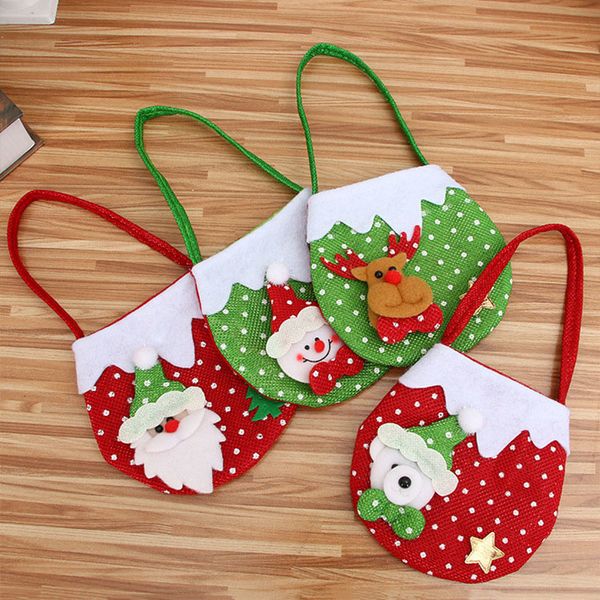 

1pcs santa claus snowman deer christmas gift bags candy packet storage supplies xmas new year decor home party decoration 62792